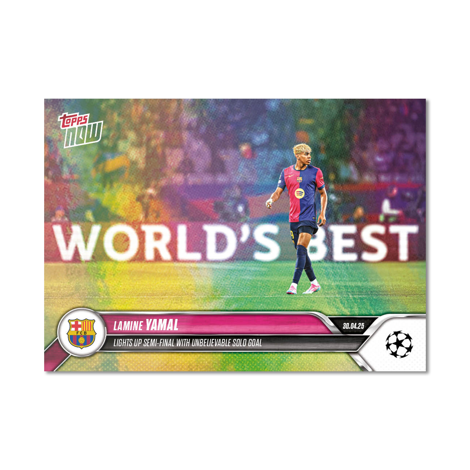 Lamine Yamal - 2024-25 UCL Topps NOW - Card 148 - PR: 5203 - Image 2
