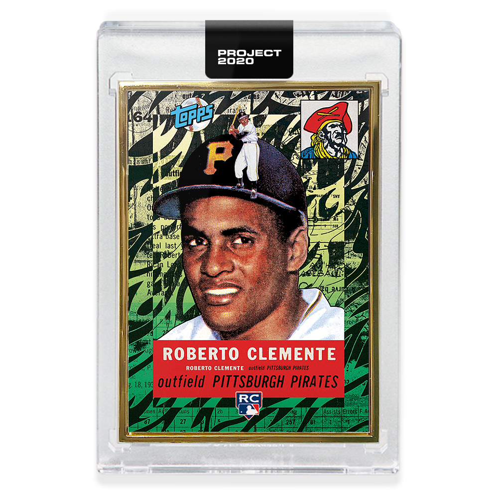 Alternative view of Topps PROJECT 2020 Card 239 - 1955 Roberto Clemente by Tyson Beck - Print Run: 3001