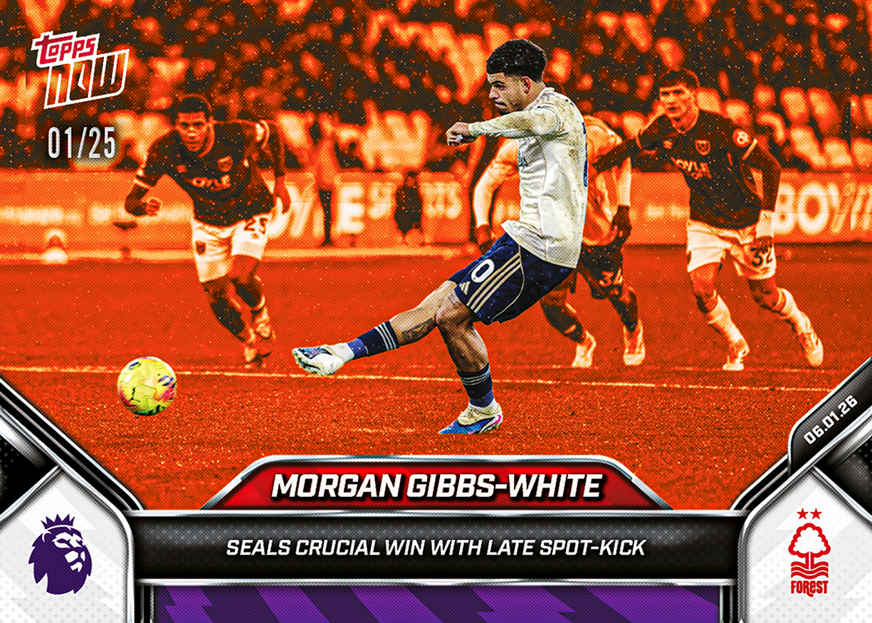 Morgan Gibbs-White - 2025-26 Premier League Topps NOW - Card 103 - PR: 132 - Image 5