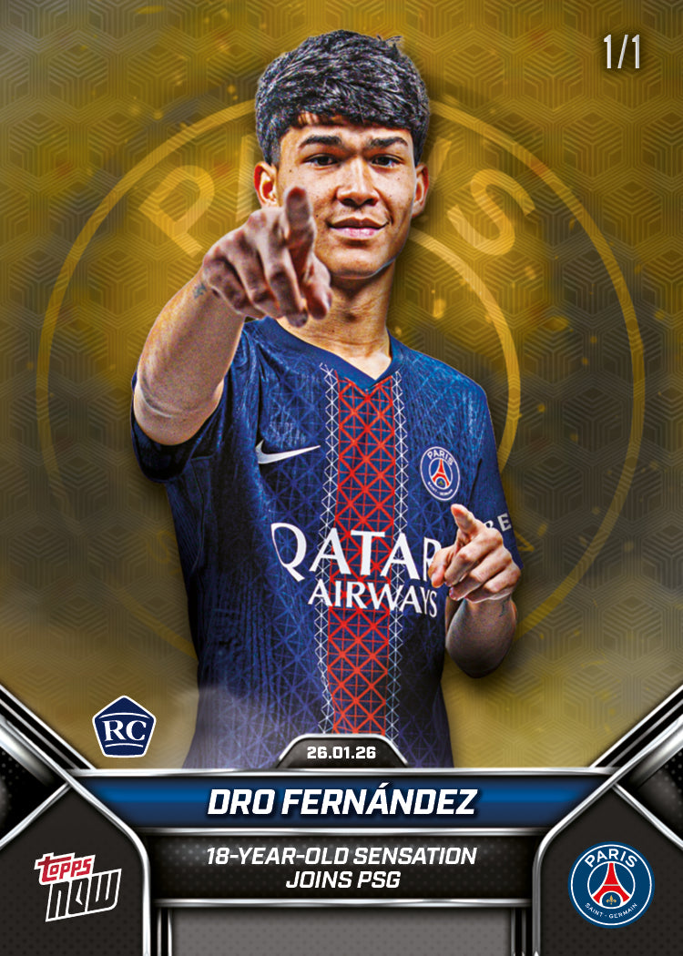 Dro - 2026 Paris Saint-Germain Topps NOW - Card 1 - PR: 3953 - Image 3