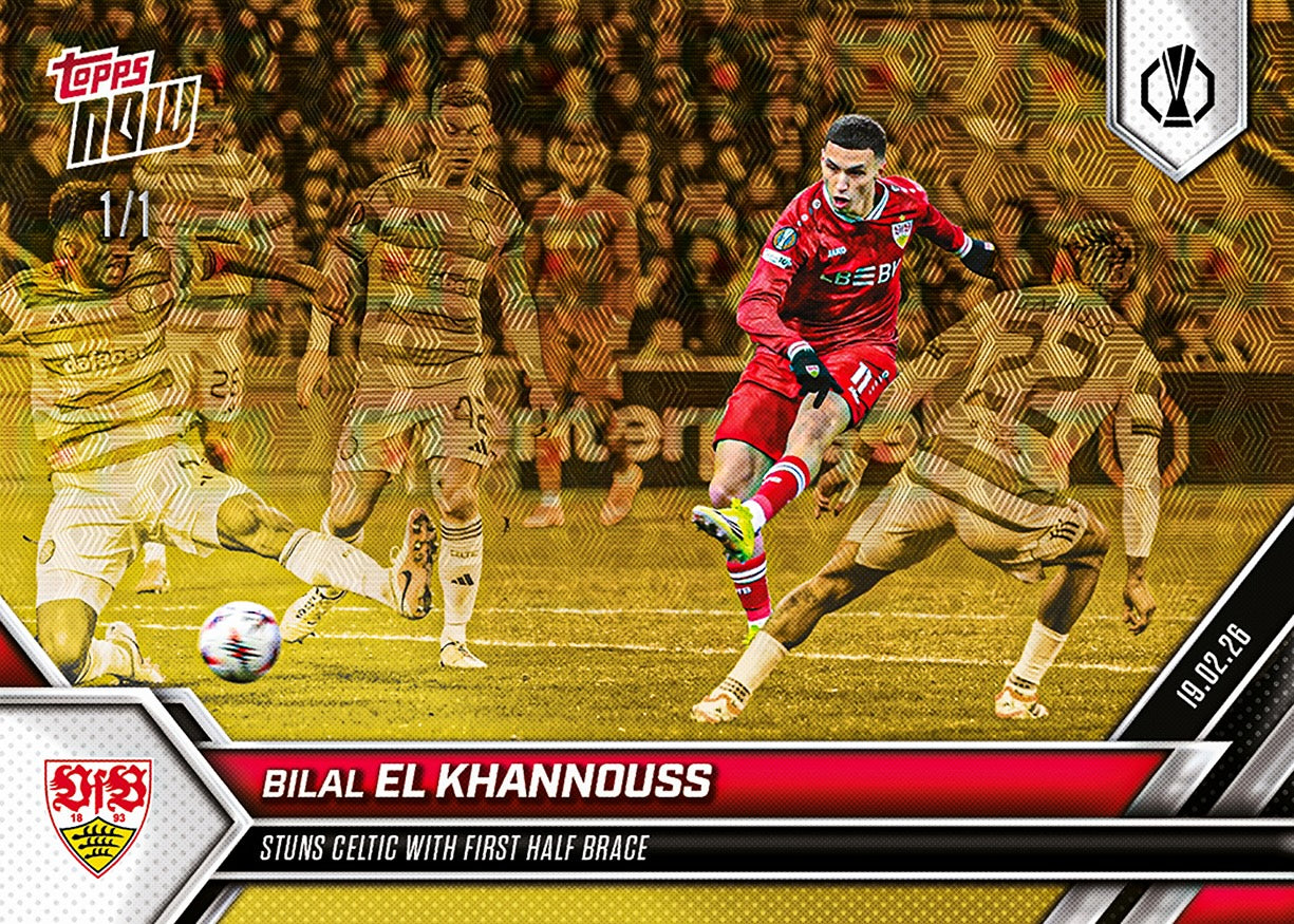 Bilal El Khannouss - 2025-26 UEL Topps NOW - Card 20 - PR: 203 - Image 2