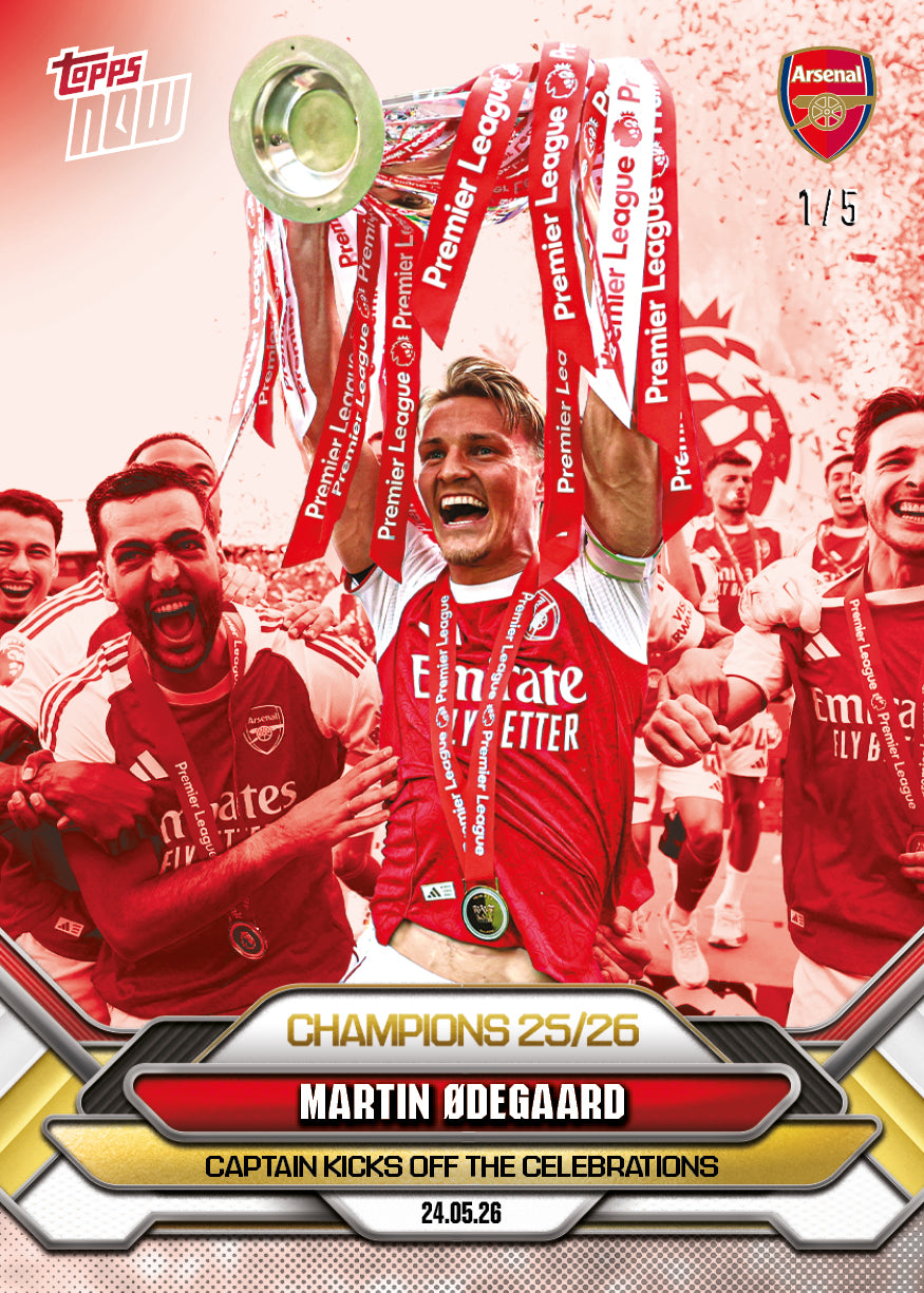 Martin Ødegaard - 2025-26 Arsenal FC Topps NOW - Card 3 - PR: 5385 - Image 4