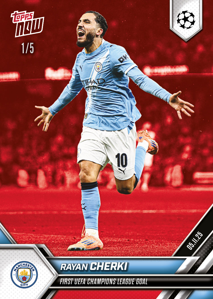 Rayan Cherki - 2025-26 UCL Topps NOW - Card 48 - PR: 486 - Image 3