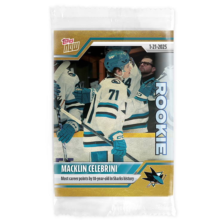 Macklin Celebrini - 2024-25 NHL Topps NOW - Sticker 93 - PR: 1340 - Image 2