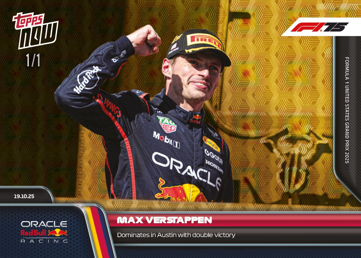 Max Verstappen - 2025 Formula 1 Topps NOW - Card 71 - PR: 2325 - Image 2