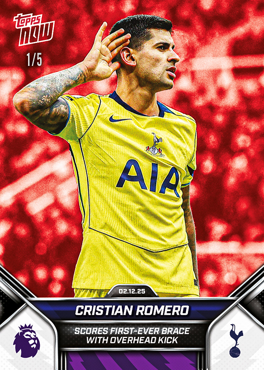 Cristian Romero - 2025-26 Premier League Topps NOW - Card 71 - PR: 466 - Image 3