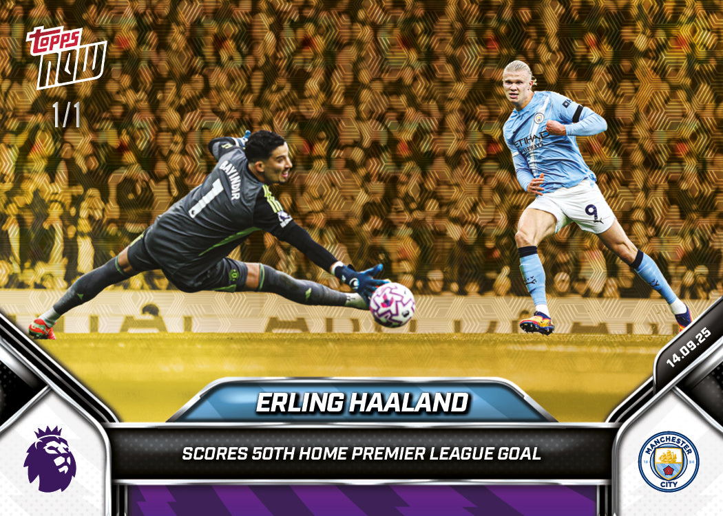 Erling Haaland - 2025-26 Premier League Topps NOW - Card 20 - PR: 1137 - Image 2
