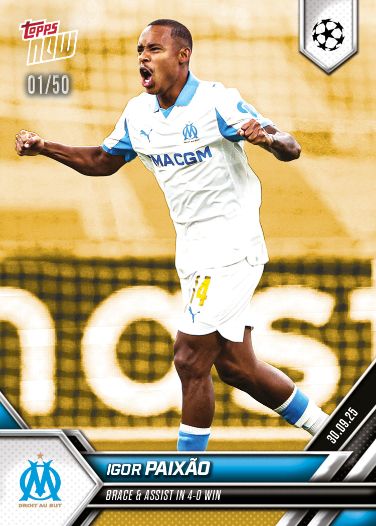 Igor Paixão - 2025-26 UCL Topps NOW - Card 26 - PR: 133 - Image 6
