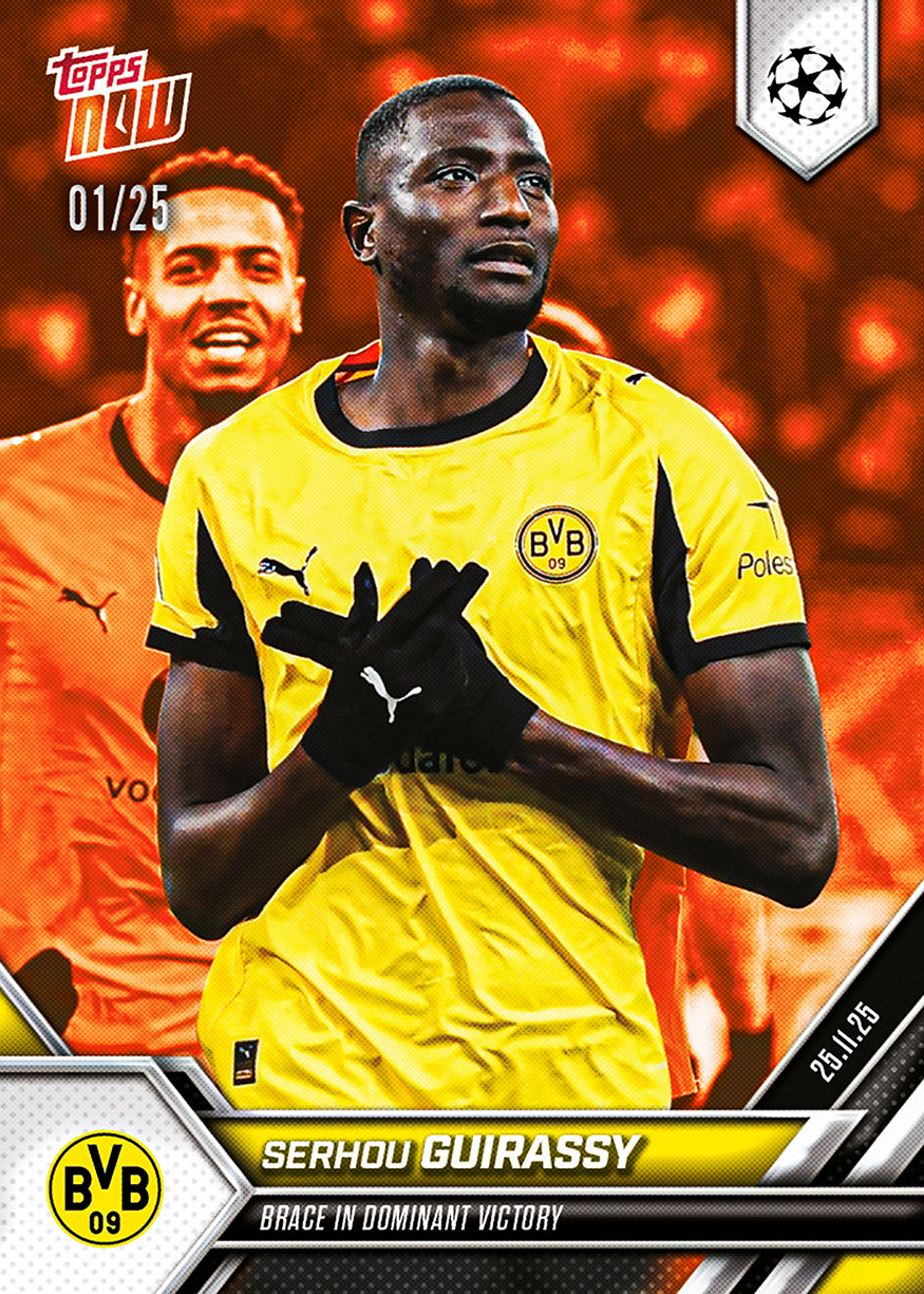 Serhou Guirassy - 2025-26 UCL Topps NOW - Card 54 - PR: 182 - Image 5