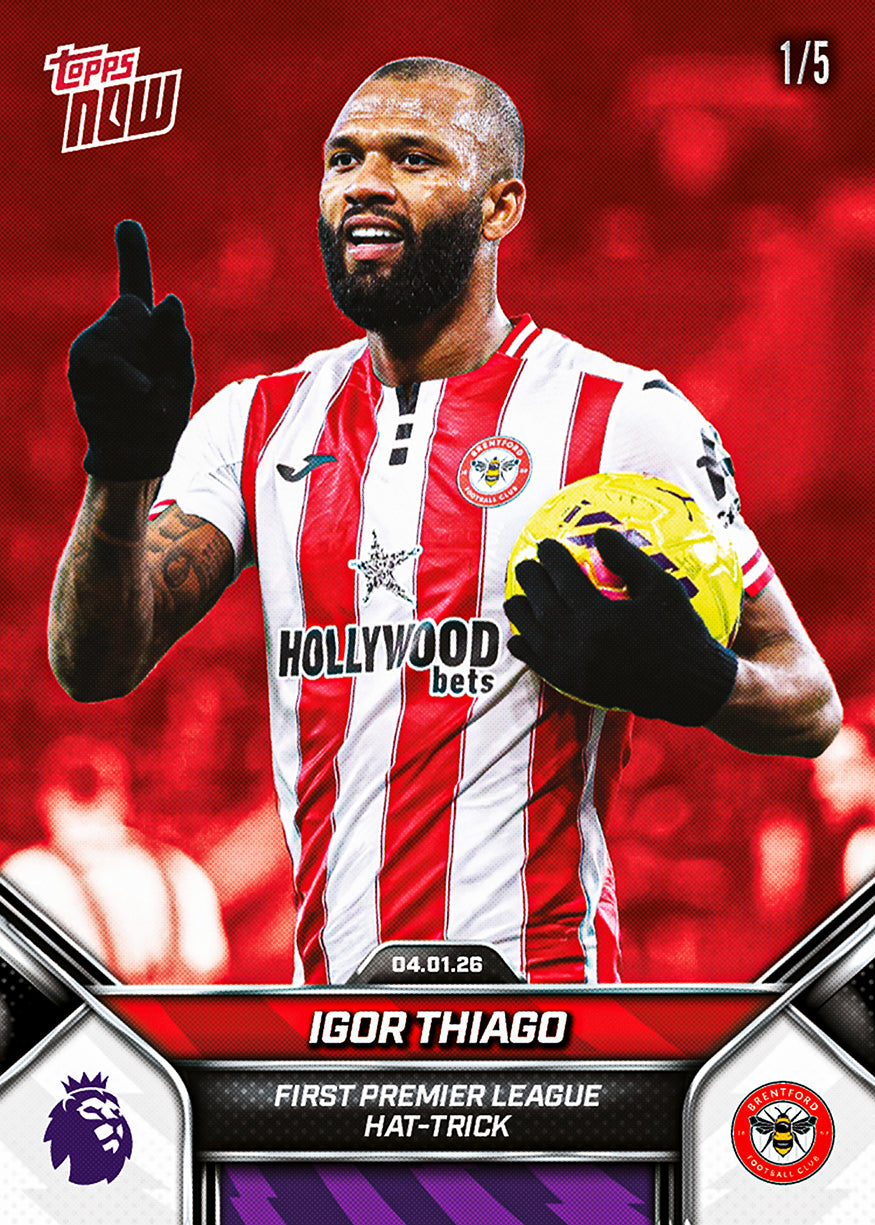 Igor Thiago - 2025-26 Premier League Topps NOW - Card 99 - PR: 268 - Image 3