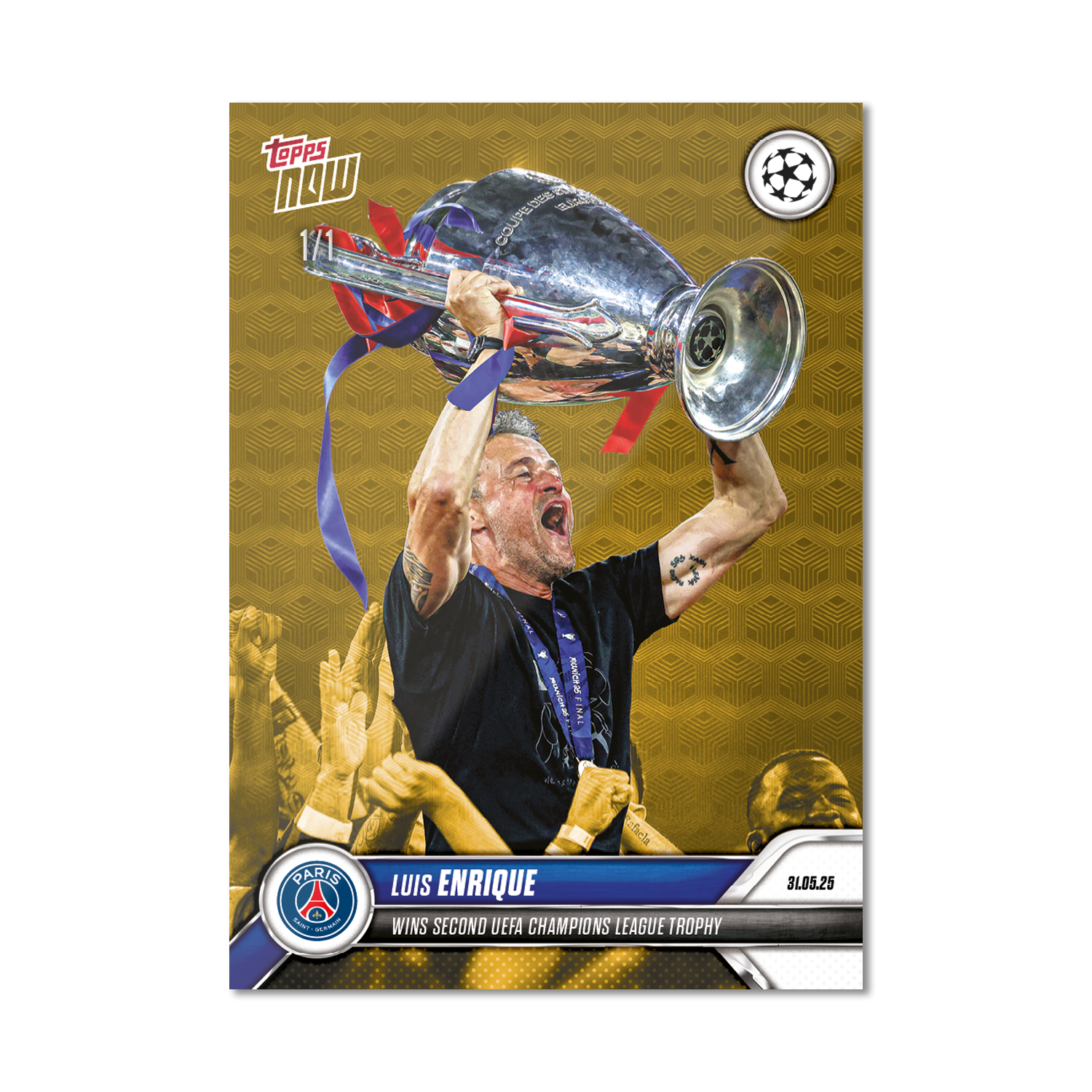 Luis Enrique - 2024-25 UCL Topps NOW - Card 161 - LOOK FOR AUTO - PR: 1221 - Image 3