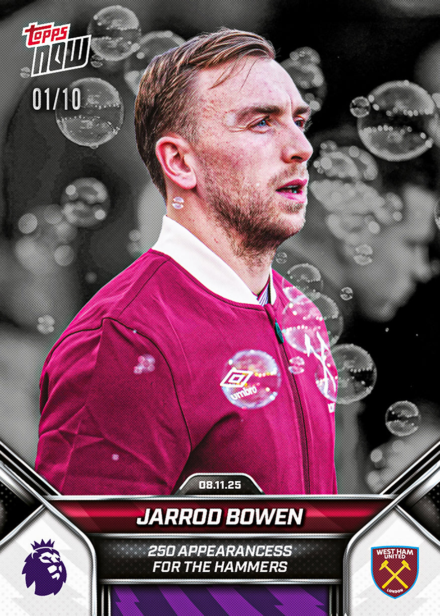 Jarrod Bowen - 2025-26 Premier League Topps NOW - Card 53 - PR: 467 - Image 4