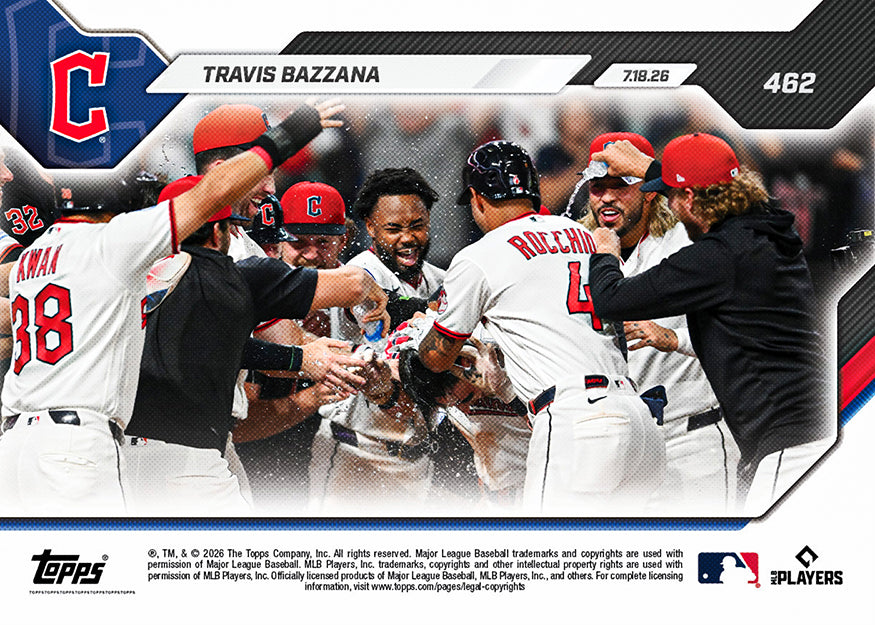 Alternative view of Travis Bazzana - 2026 MLB Topps NOW - Card 462 - PR: 2074
