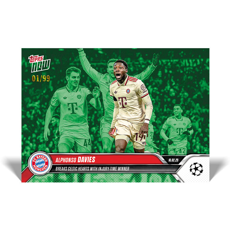 Alphonso Davies - Breaks Celtic hearts with injury-time winner - 24/25 UCL Topps NOW Card 103 - PR: 163 - Image 5