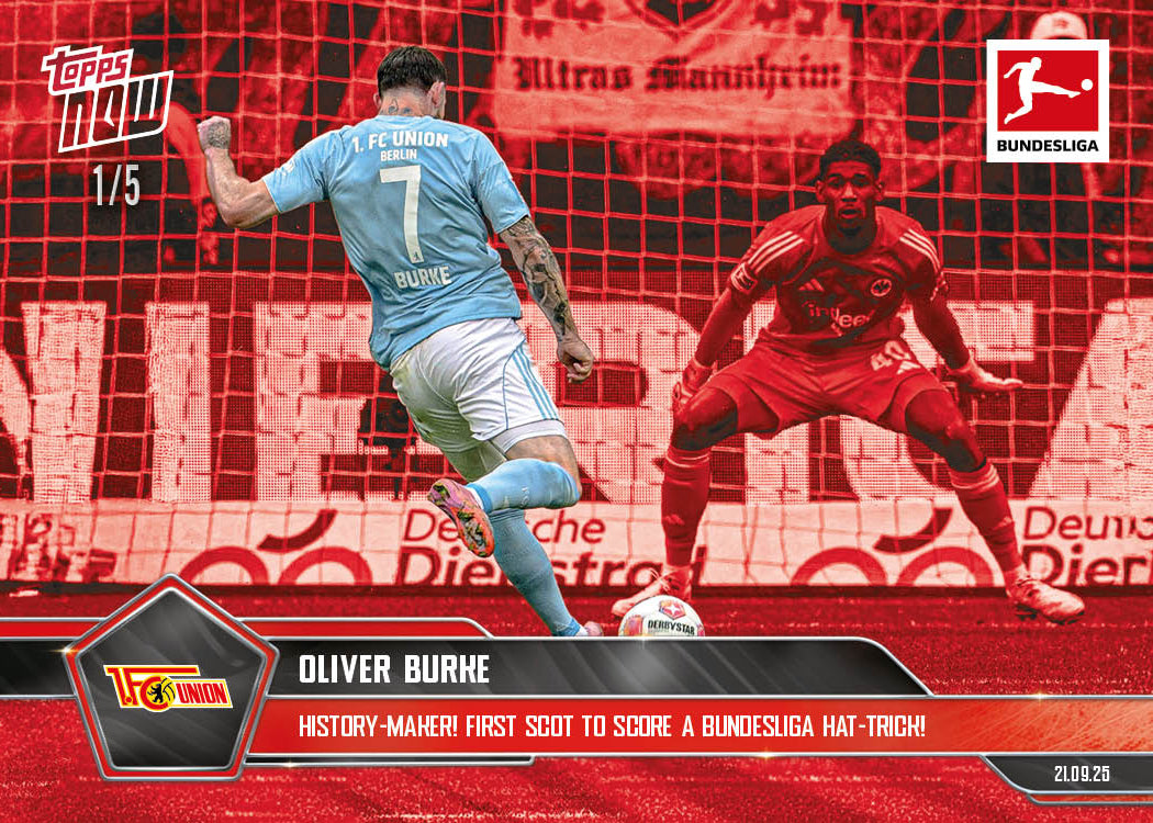 Oliver Burke - 2025-26 Bundesliga Topps NOW - Card 25 - PR: 106 - Image 3