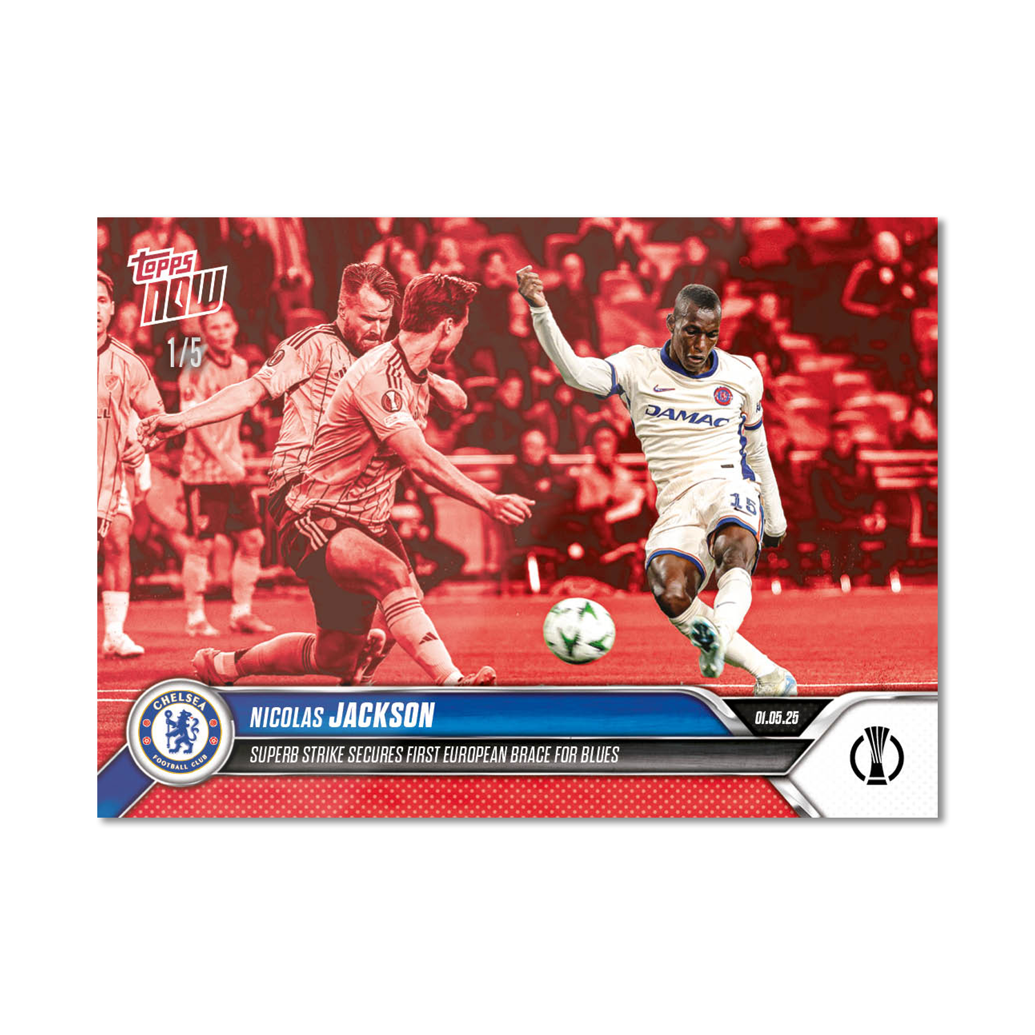Nicolas Jackson - 2024-25 UECL Topps NOW - Card 9 - PR: 92 - Image 3