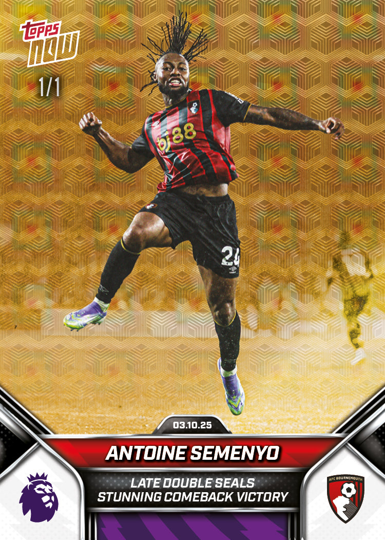 Antoine Semenyo - 2025-26 Premier League Topps NOW - Card 29 - PR: 278 - Image 2