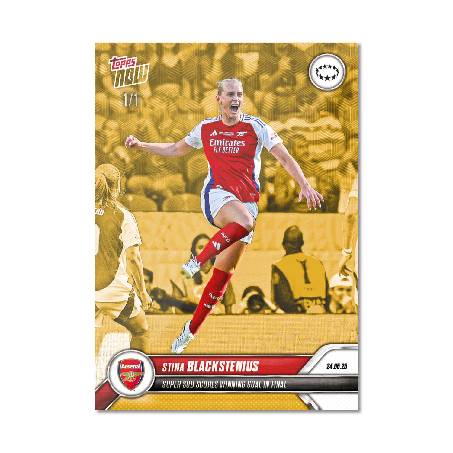 Stina Blackstenius - 2024-25 UWCL Topps NOW - Card 29 - LOOK FOR RELICS - PR: 1115 - Image 6