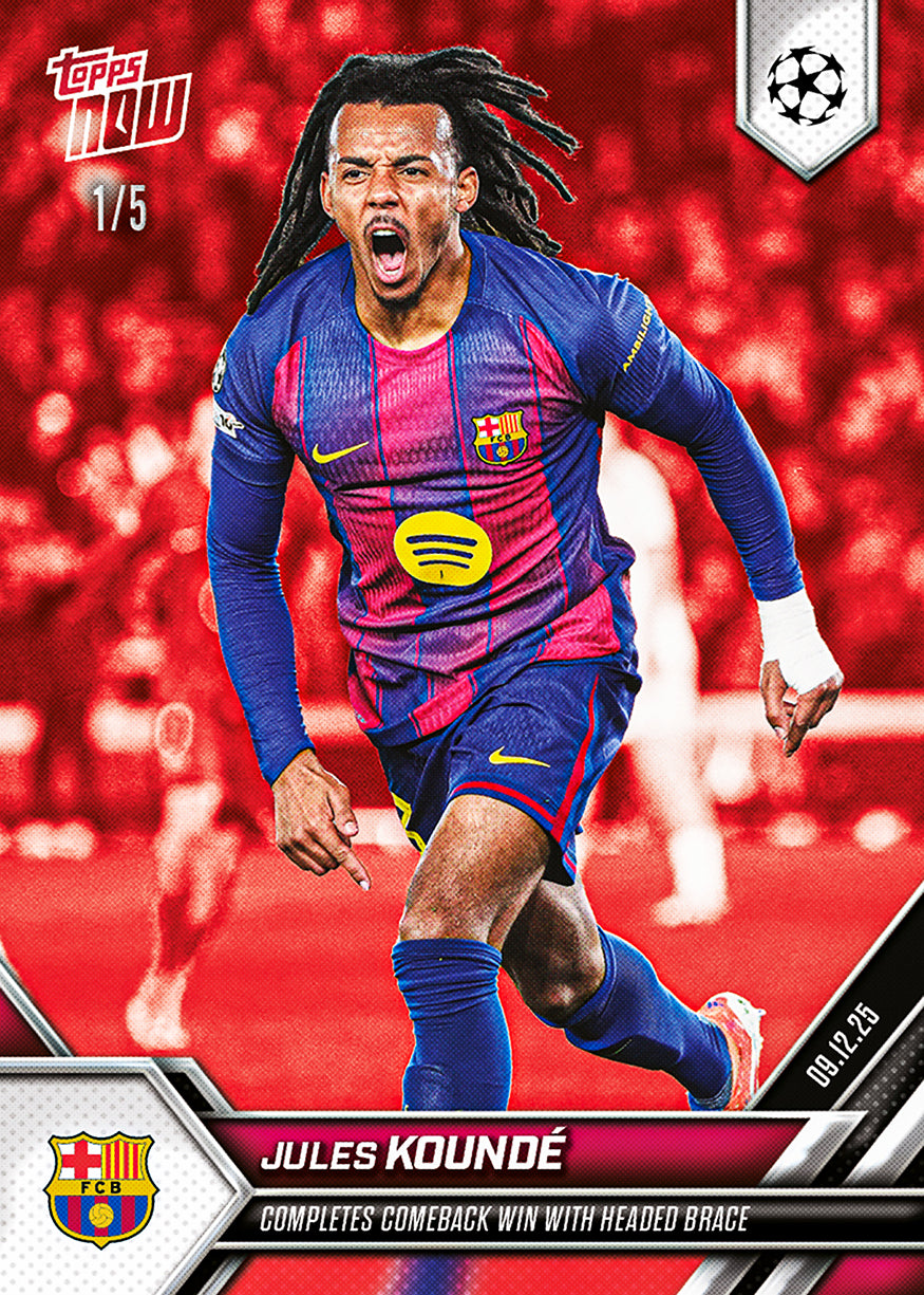 Jules Koundé - 2025-26 UCL Topps NOW - Card 64 - PR: 386 - Image 3