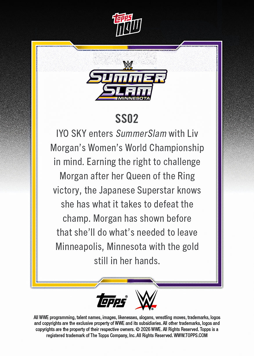 Liv Morgan/IYO SKY - 2026 WWE Topps NOW - Card SS02 - PR: 785 - Image 3
