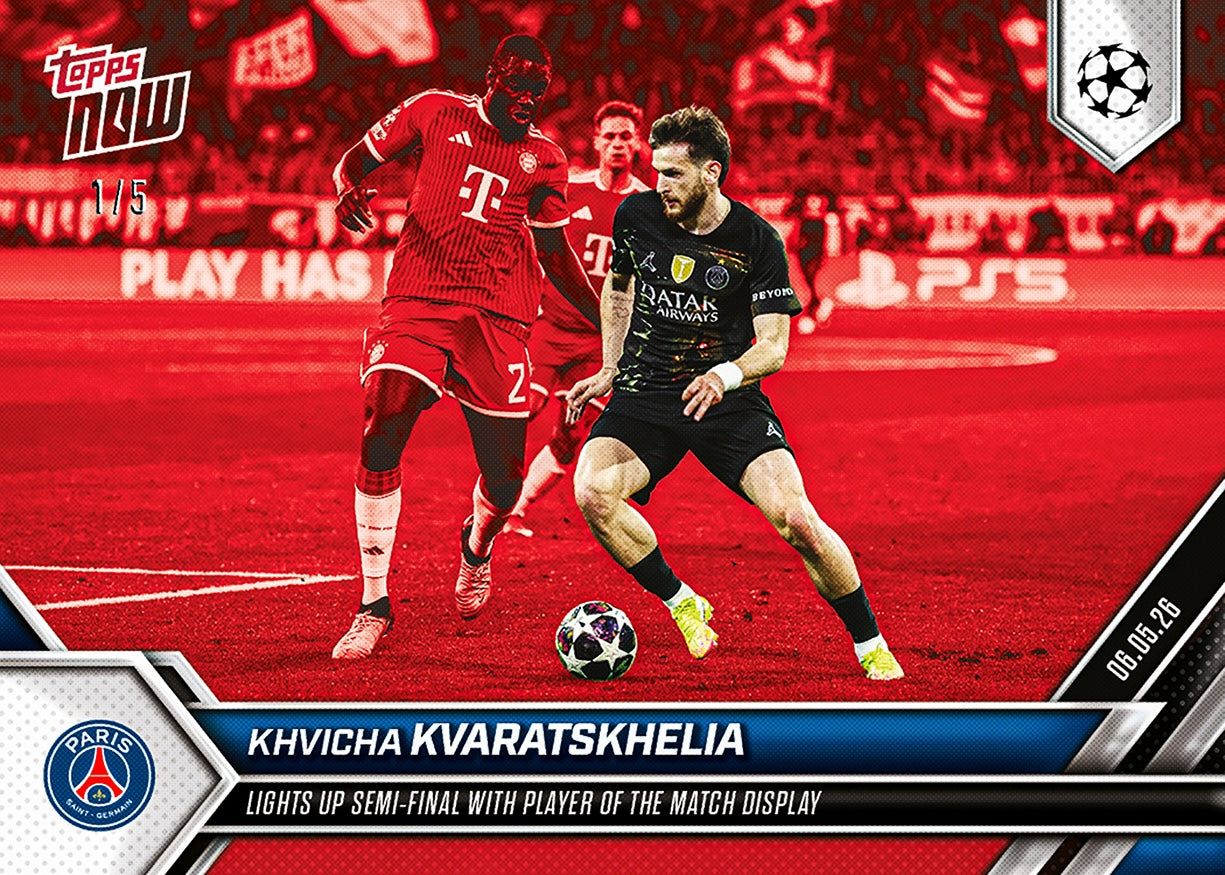 Khvicha Kvaratskhelia - 2025-26 UCL Topps NOW - Card 137 - PR: 705 - Image 3