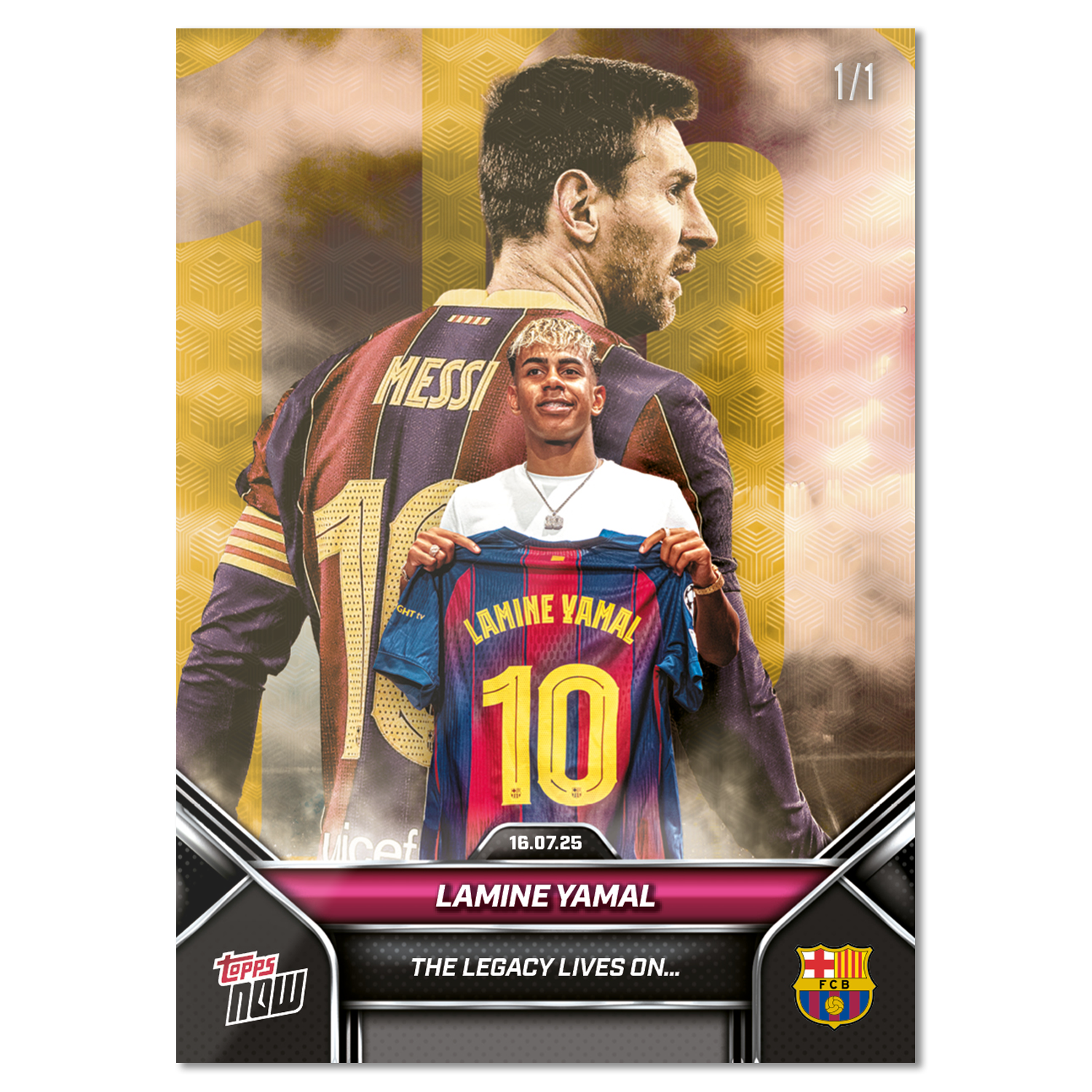Lamine Yamal - 2025 FC Barcelona Topps NOW - Card 2 - LOOK FOR DUAL AUTO - PR: 76476 - Image 3