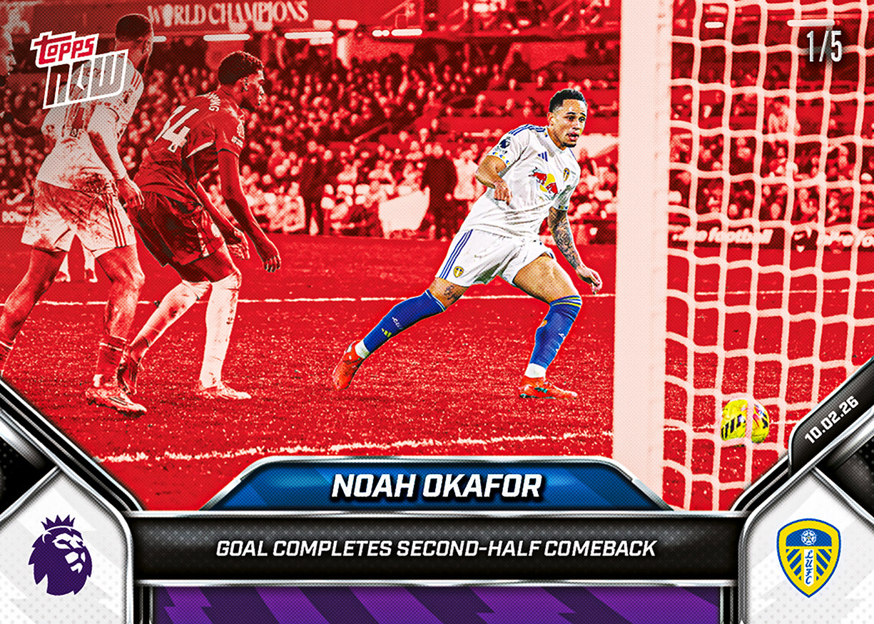 Noah Okafor - 2025-26 Premier League Topps NOW - Card 136 - PR: 257 - Image 3