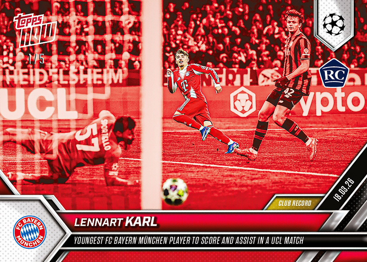 Lennart Karl - 2025-26 UCL Topps NOW - Card 111 - PR: 2646 - Image 3