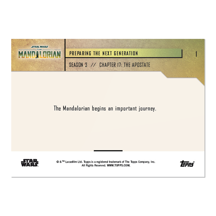 2023 TOPPS NOW Star Wars: The Mandalorian Season 3 Episode 1 - 5 Card Set - PR: 901 - Image 3