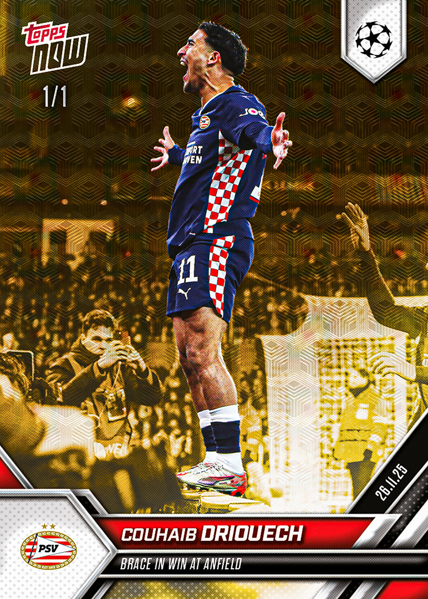Couhaib Driouech - 2025-26 UCL Topps NOW - Card 61 - PR: 93 - Image 2