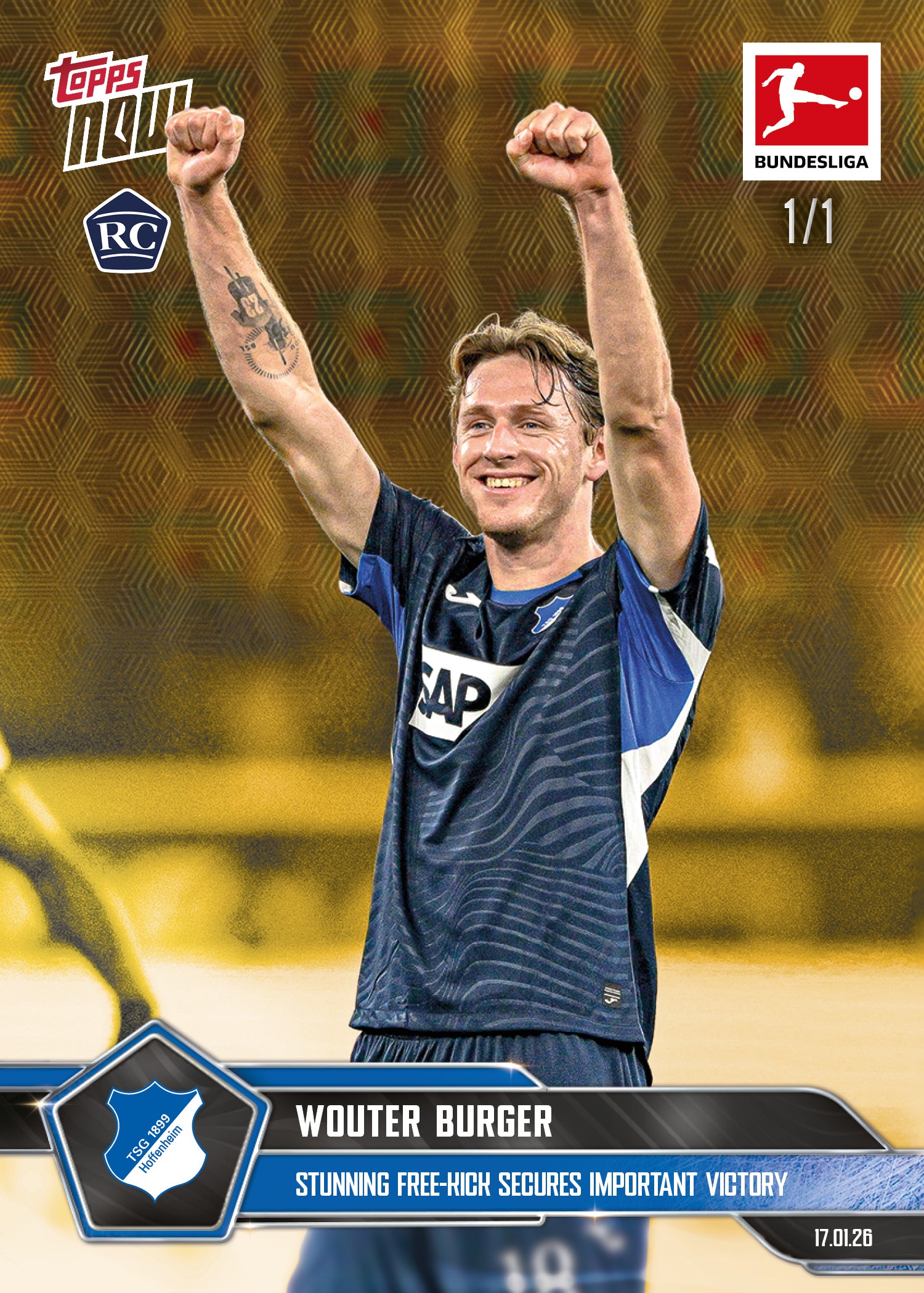 Alternative view of Wouter Burger - 2025-26 Bundesliga Topps NOW - Card 105 - PR: 321