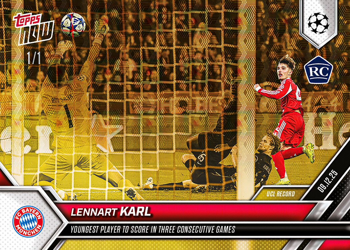 Lennart Karl - 2025-26 UCL Topps NOW - Card 66 - PR: 7118 - Image 2