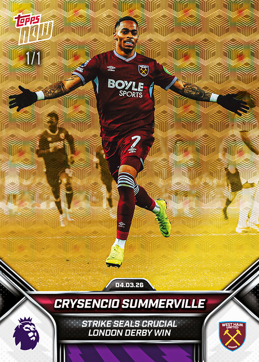 Crysencio Summerville - 2025-26 Premier League Topps NOW - Card 154 - PR: 523 - Image 2