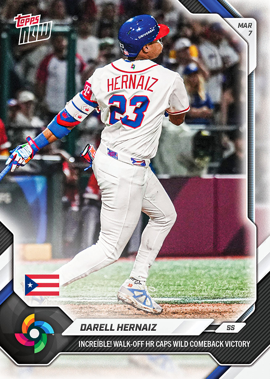 Darell Hernaiz - 2026 World Baseball Classic Topps NOW - Card 12 - PR: 1357