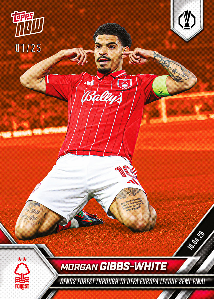 Morgan Gibbs-White - 2025-26 UEL Topps NOW - Card 28 - PR: 197 - Image 5