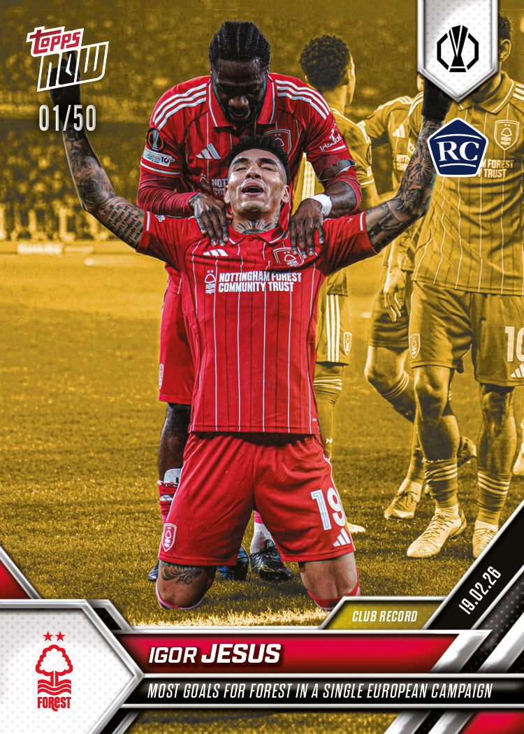 Igor Jesus - 2025-26 UEL Topps NOW - Card 18 - PR: 507 - Image 6