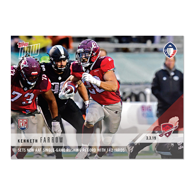 Kenneth Farrow - AAF TOPPS NOW Card 22 - Print Run: 216