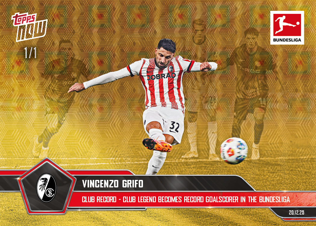 Vincenzo Grifo - 2025-26 Bundesliga Topps NOW - Card 87 - PR: 224 - Image 2