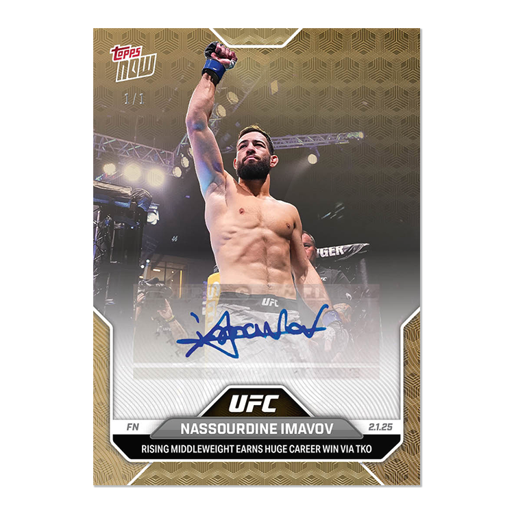 Autograph # to 50 or Lower - Nassourdine Imavov - 2025 UFC Topps NOW - Card 5 - Image 2