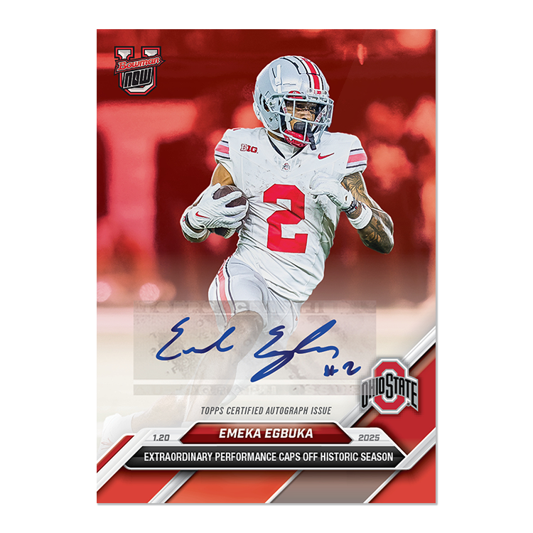Emeka Egbuka - 2024-25 Bowman U NOW Football - Card OS-01 - LOOK FOR AUTOS - PR: 1206 - Image 4