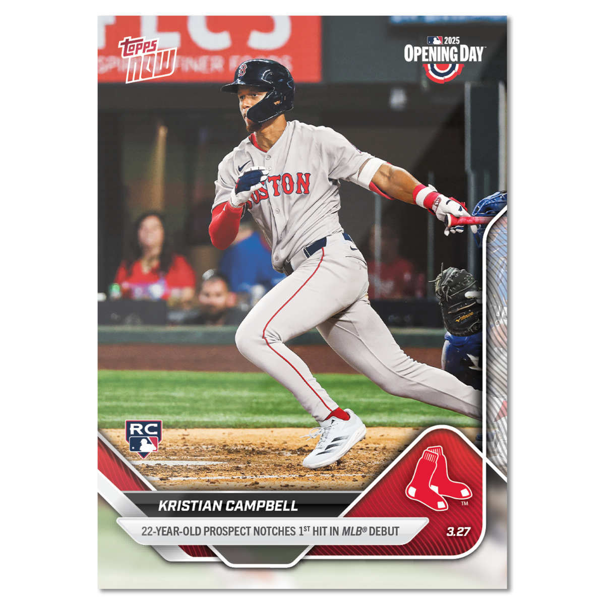 Kristian Campbell - 2025 MLB Topps NOW - Card 11 - PR: 3878