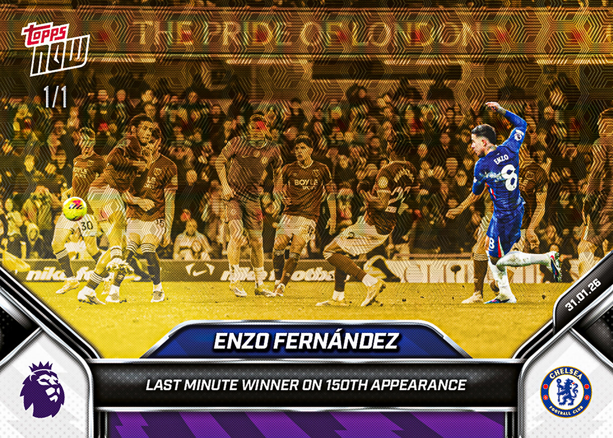 Enzo Fernández - 2025-26 Premier League Topps NOW - Card 120 - PR: 611 - Image 2