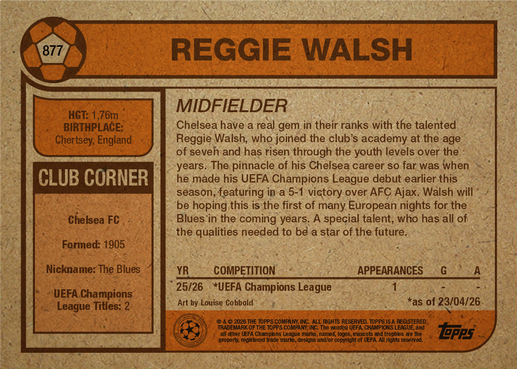 Reggie Walsh - UCC Living Set - Card 877 - PR: 528 - Image 2