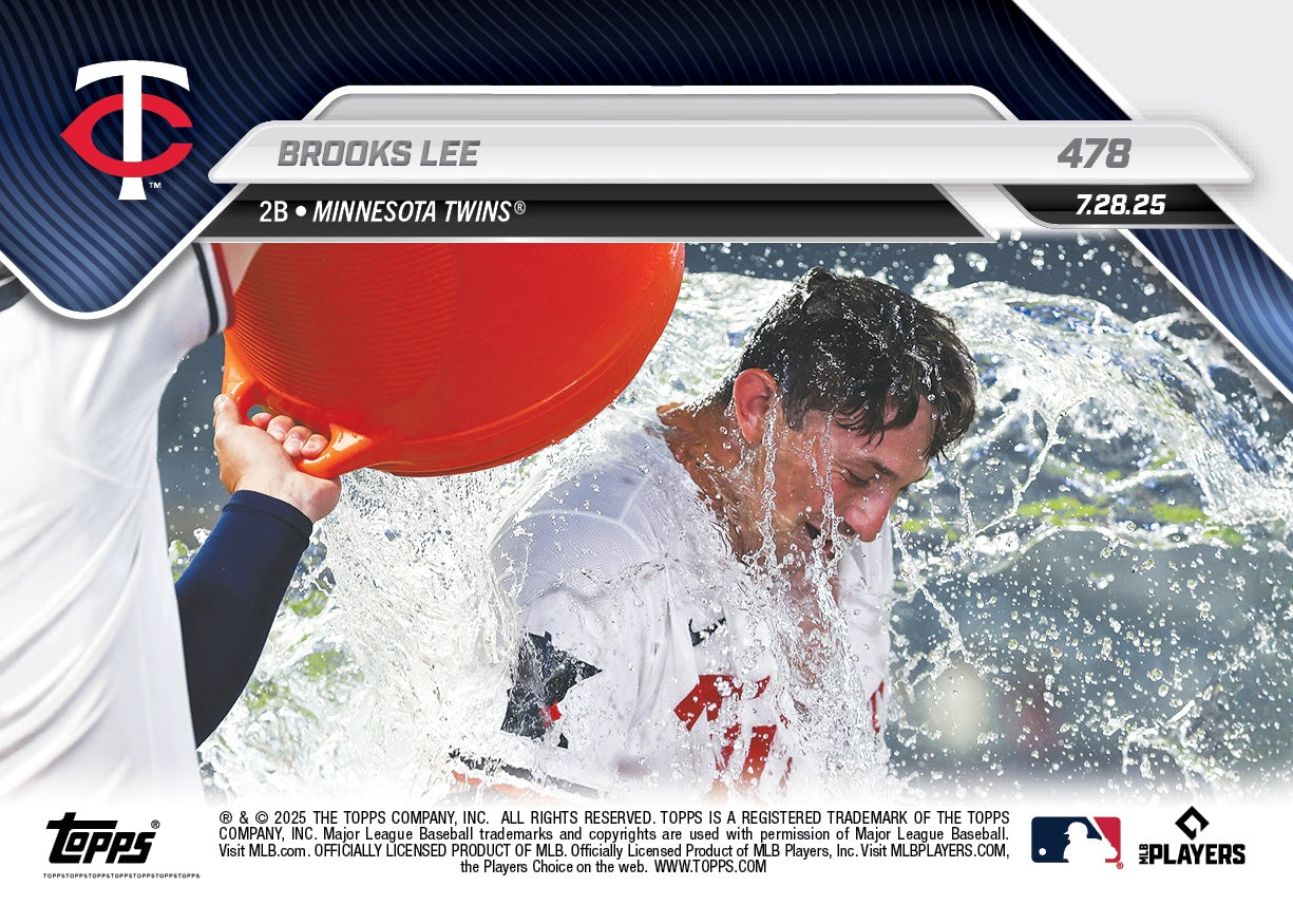Brooks Lee - 2025 MLB Topps NOW - Card 478 - PR: 641 - Image 2