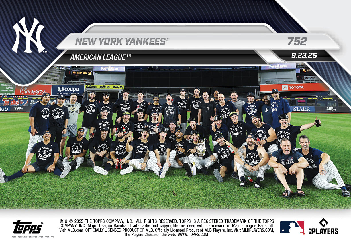 New York Yankees - 2025 MLB Topps NOW - Card 752 - PR: 1100 - Image 2