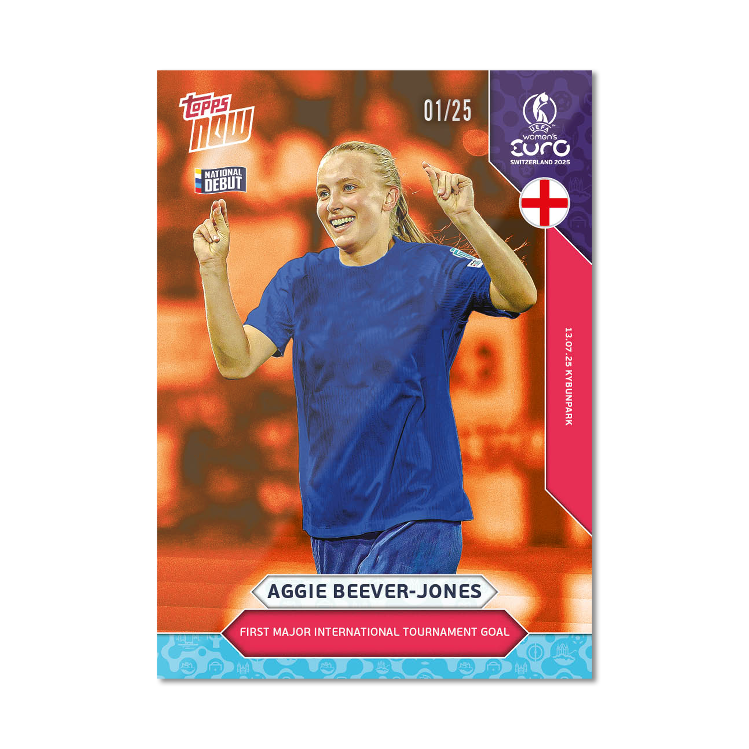 Aggie Beever-Jones - UEFA Women’s EURO 2025™ Topps NOW - Card 19 - PR: 208 - Image 5