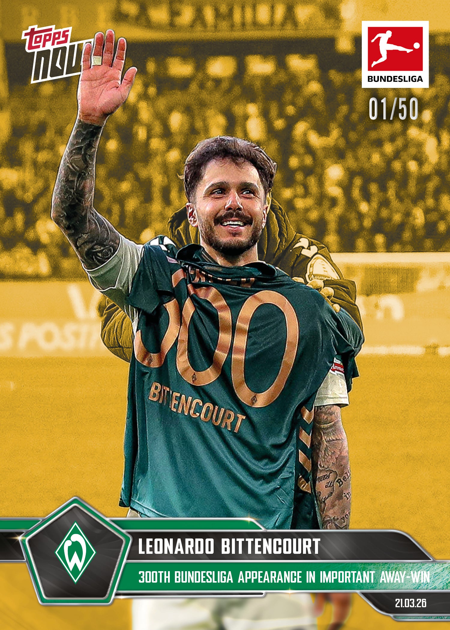 Leonardo Bittencourt - 2025-26 Bundesliga Topps NOW - Card 153 - PR: 267 - Image 6