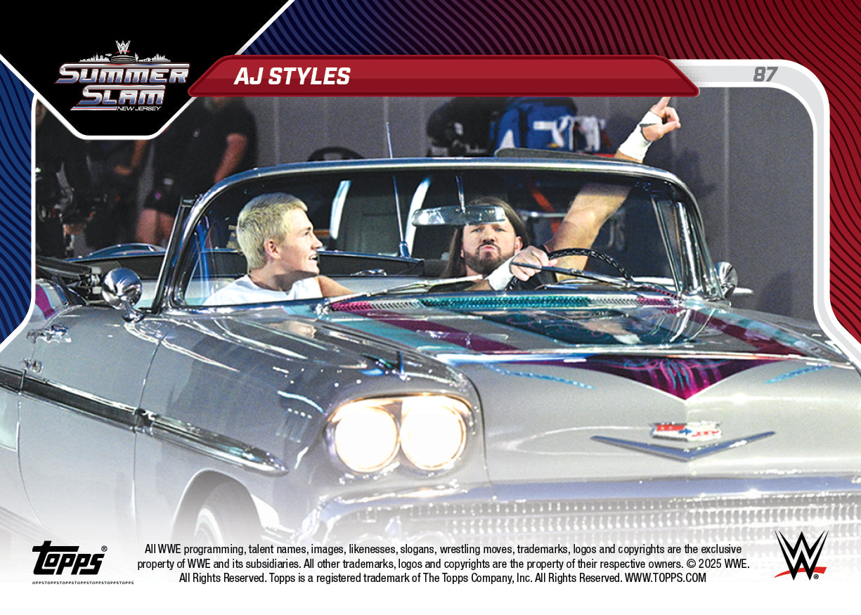 AJ Styles - 2025 WWE Topps NOW - Card 87 - PR: 754 - Image 2