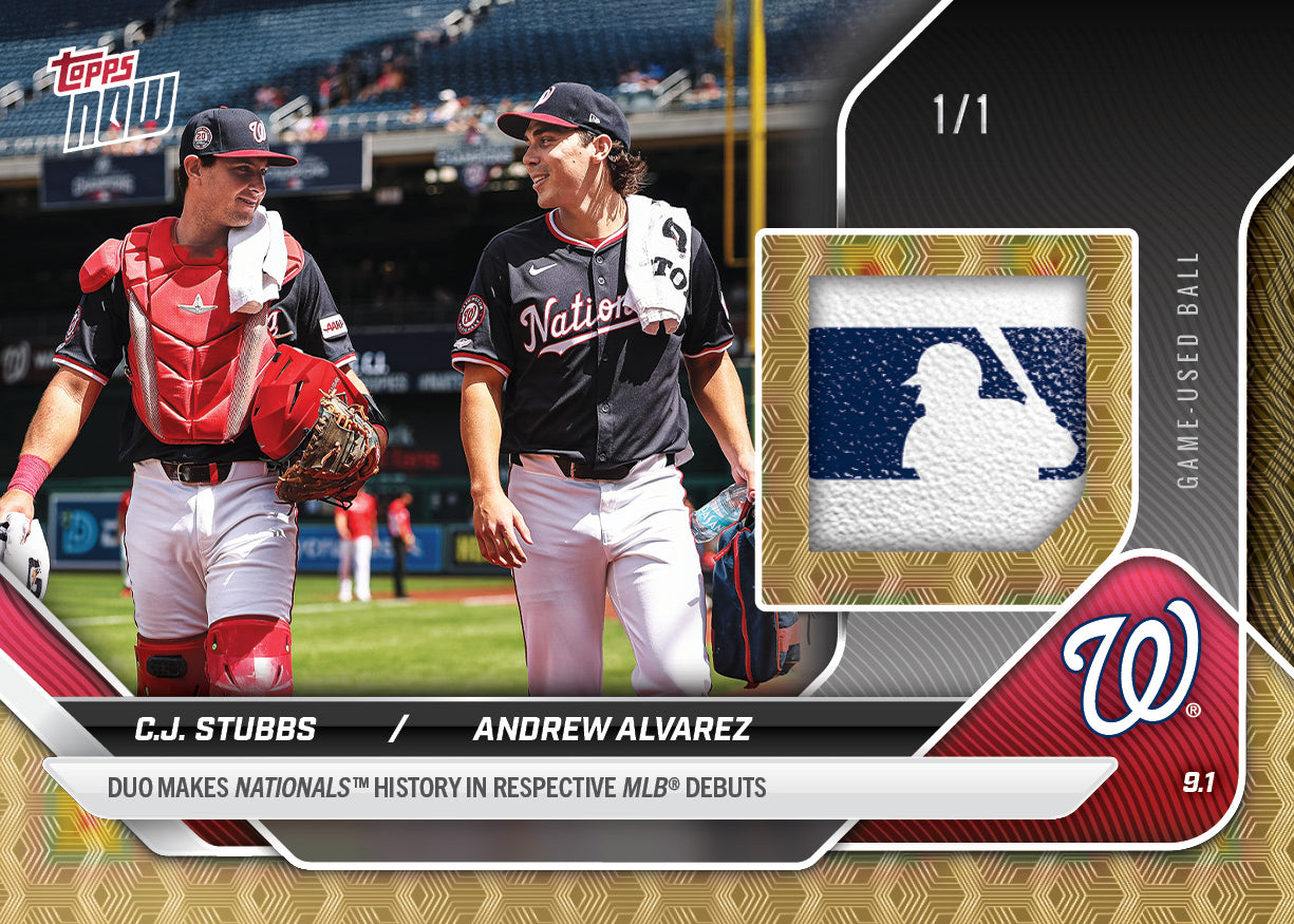 C.J. Stubbs / Andrew Alvarez - 2025 MLB Topps NOW - Card 647 - LOOK FOR RELICS - PR: 1067 - Image 2