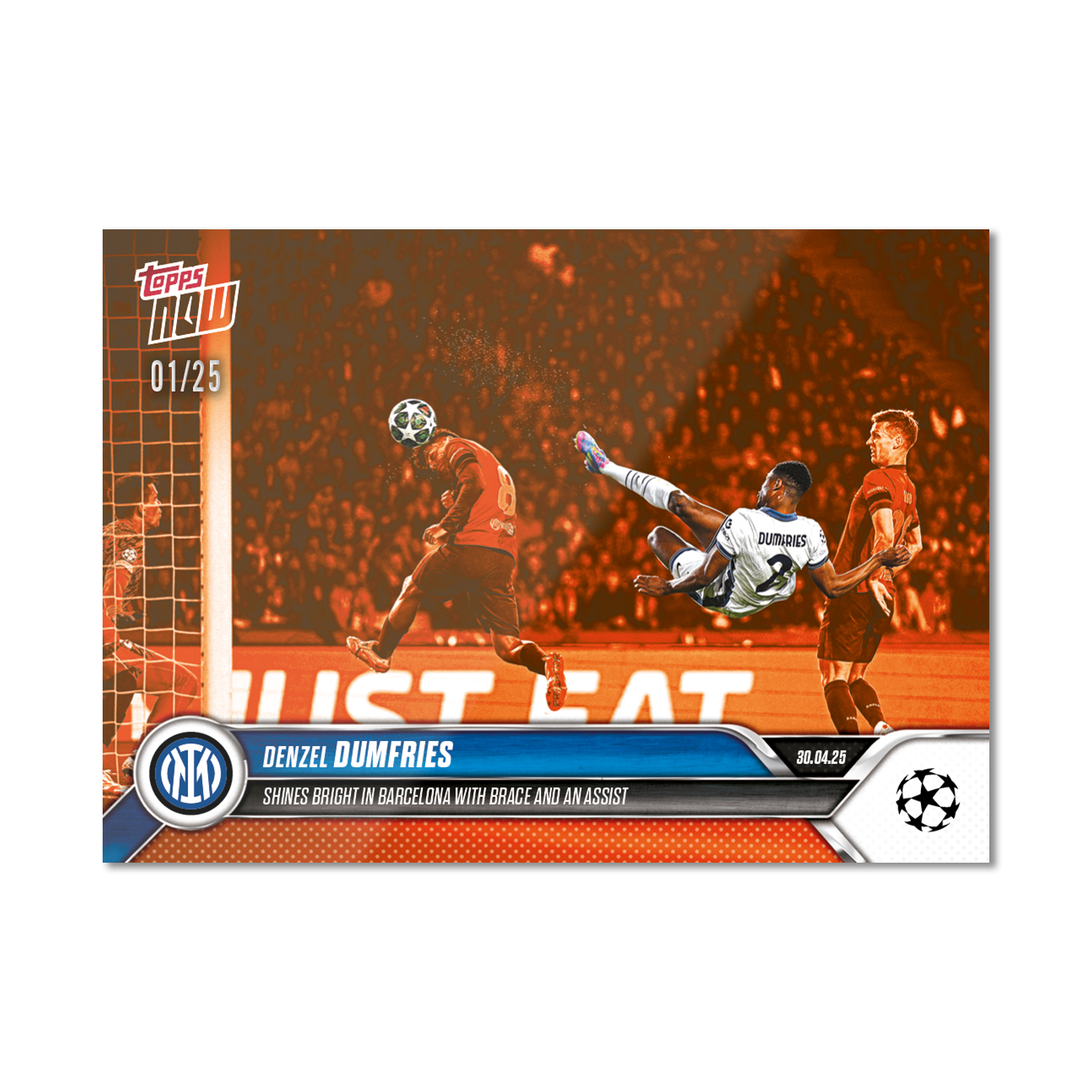 Denzel Dumfries - 2024-25 UCL Topps NOW - Card 151 - PR: 451 - Image 5